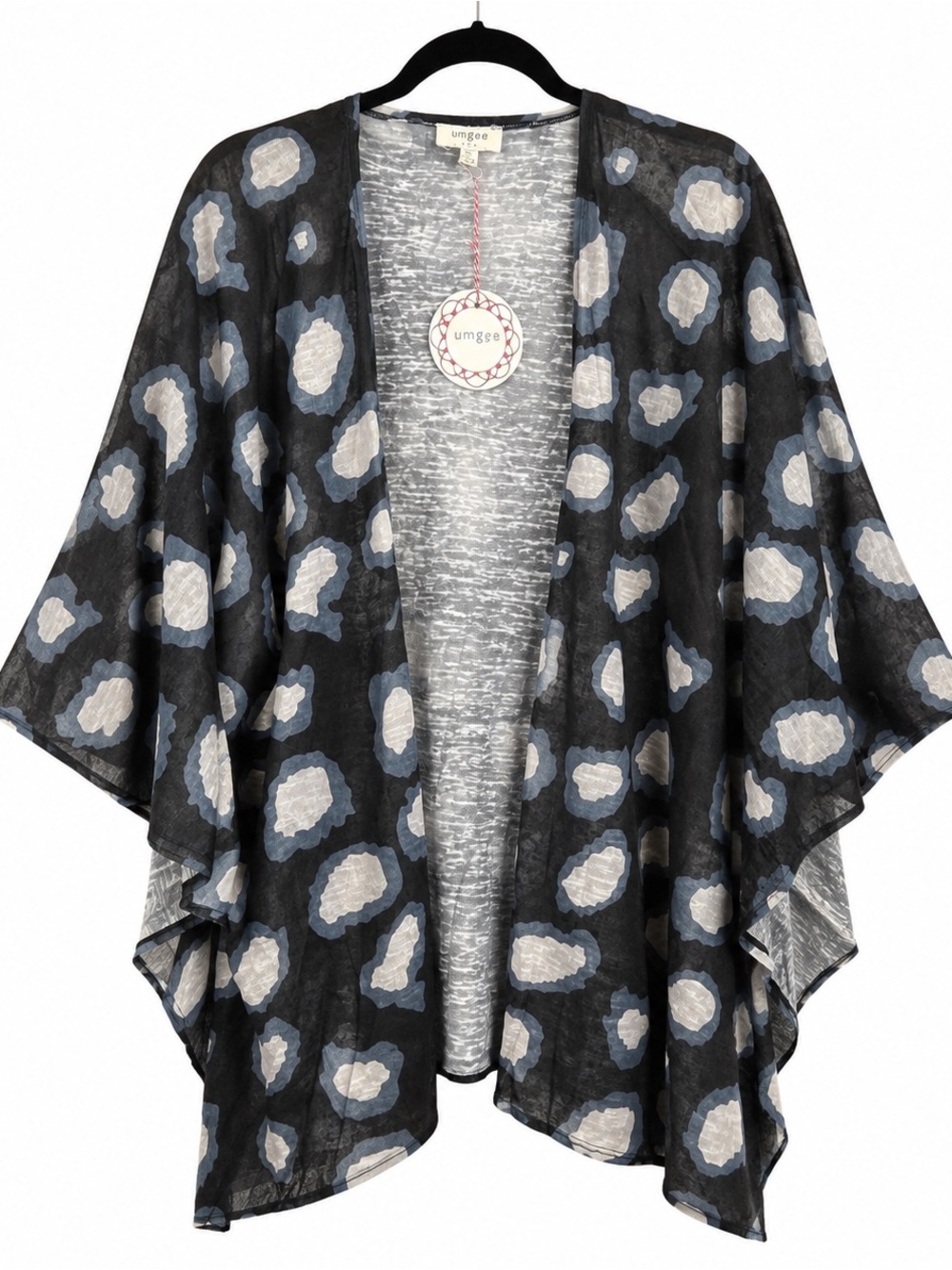 NWT Umgee Abstract Print Batwing Kimono Cardigan M/L
